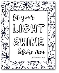 Let Your Light Shine Coloring Page Google Search Christian Coloring Quote Coloring Pages