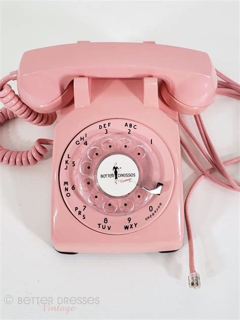 60s Pink Rotary Phone Working Itt 500 Rotary Phone Vintage