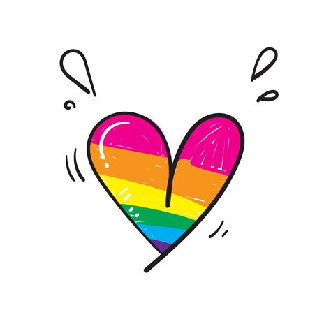 Hand Drawn Doodle Pride Illustration Symbol For Lgbt Gay And Lesbian