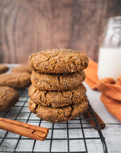 Soft Chewy Gingerbread Cookies Paleo Gluten Free Big Soft And