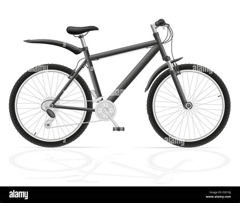 Mountain Bike With Gear Shifting Vector Illustration Isolated On White