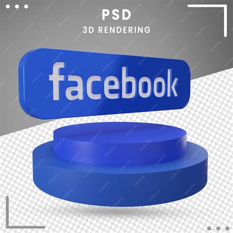 Premium Psd Icon 3d Rotated Logo Facebook Isolated In 3d Rendering