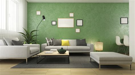 Green Feature Wall Living Room Ideas