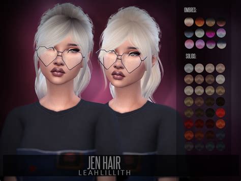 Leah Lilliths Leahlillith Jen Hair Sims 4 Sims Hair Sims