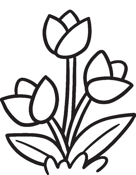 Free Tulip Coloring Pages To Celebrate Spring