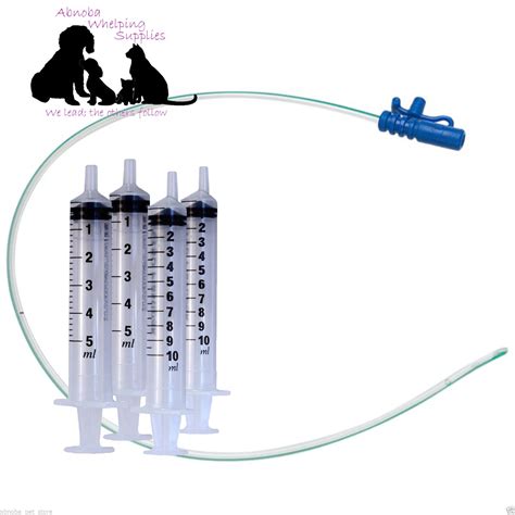 Sterile Feeding Tube Kit 4 Milk Syringes Whelping 6 Sizes Sm Lge