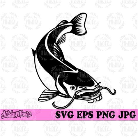 Catfish Svg Catfish Clipart Catfish Cutfile Fishing Shirt Etsy Canada