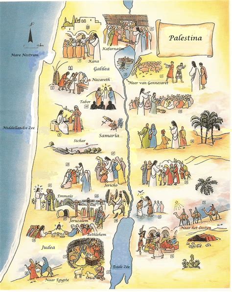 El Mapa De La RegiÓn De Palestina En Tiempos De JesÚs