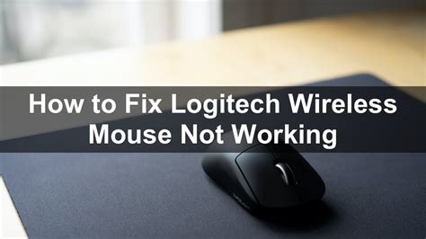 How To Fix Logitech Wireless Mouse Not Working YouTube