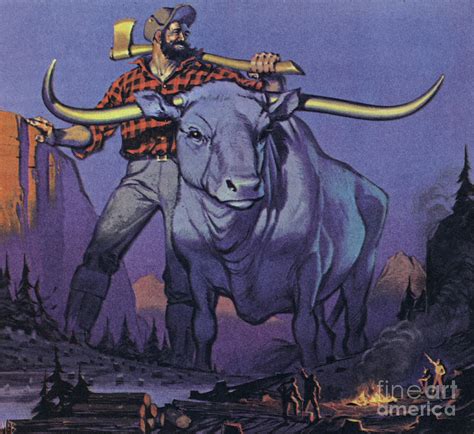 Paul Bunyan And Babe Painting By Angus Mcbride Pixels