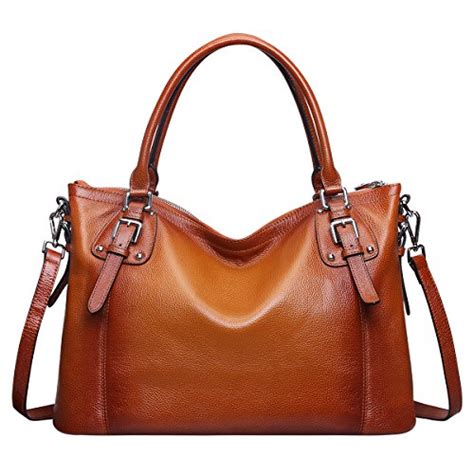 Best Deal S Zone Womens Vintage Genuine Leather Handbag Tote Shoulder