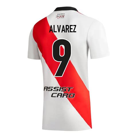 Hombre Fútbol Camiseta Julian Alvarez 9 Blanco 1ª Equipación 202122