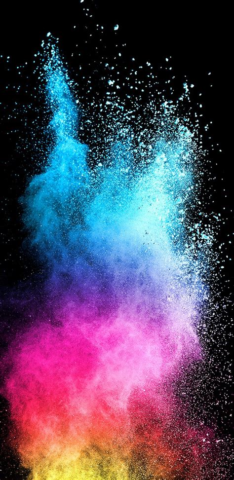 Abstract Colorful Powder With Dark Background For Samsung