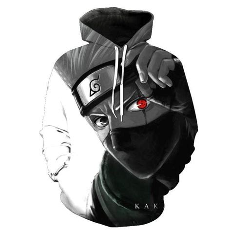 Kakashi Hatake Contrast 3d Hoodie Naruto Shippuden Zip Up Hoodie Jac