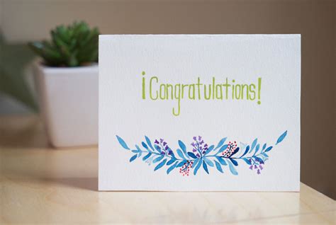 Congratulations Card Handcrafted Card Greeting Card Congratulations