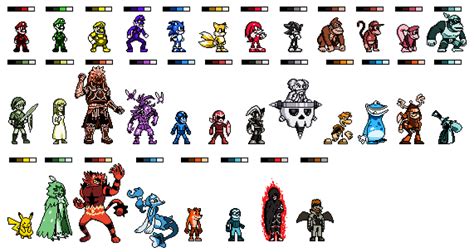 Characters In Pixel Art By Iamdarkblu9 On Deviantart