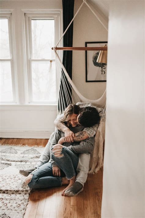 Cozy In Home Engagement Session Cute Couples Goals Engagement Session Engagement Photo Outfits