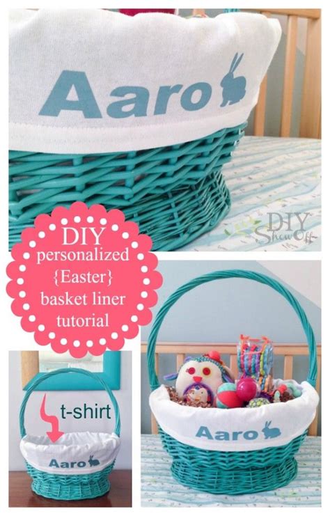 Easy DIY Personalized Easter Basket Liner | Personalized easter basket, Personalized easter ...
