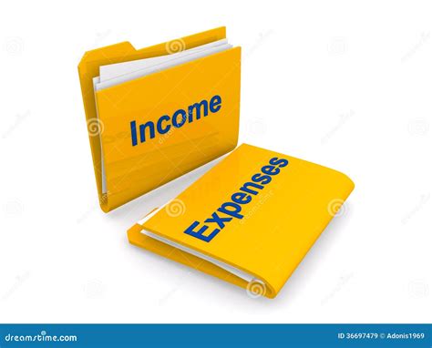 Income And Expenses Folders Stock Illustration Illustration Of