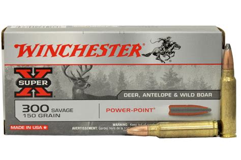 Winchester 300 Savage 150 Gr Power Point Jsp Super X 20box Vance