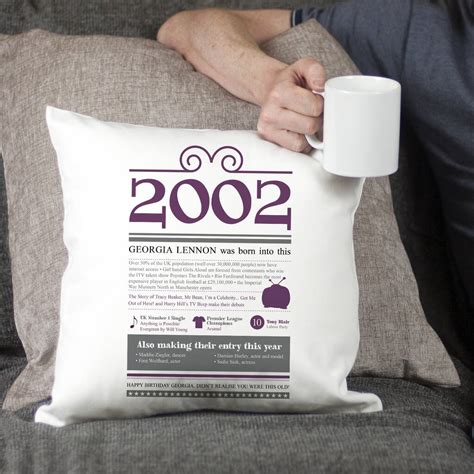 Make her 18th birthday one she'll remember. Personalised 18th Birthday Gift Cushion By A Few Home ...
