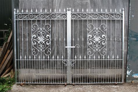 Galvanized Double Wrought Iron Driveway Gates 10 Ft Wide £65000