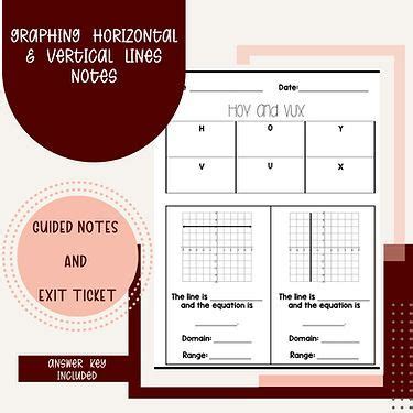Graphing Horizontal Vertical Lines Notes Guided Notes Graphing Notes