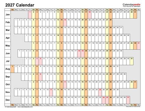 2027 Calendar Free Printable Pdf Templates Calendarpedia