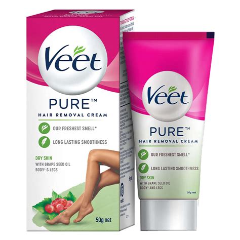 Veet Pure Hair Removal Cream For Dry Skin 50 Gm Uses Side Effects