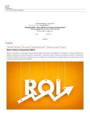 Roi How To Calculate Return On Investment Pdf Home Html Blog