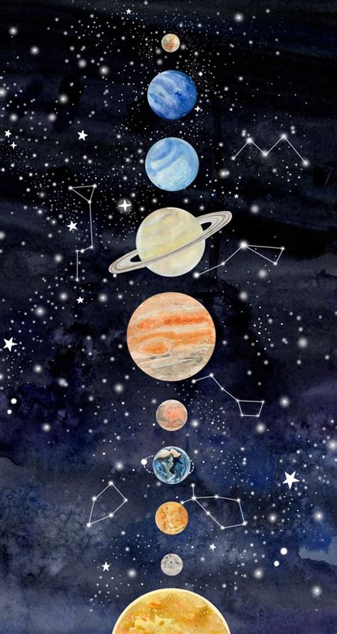Solar System Art Print By Leanya X Small Solar System Art Planet
