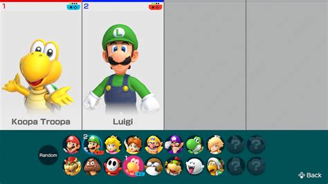 Select Characters Super Mario Party Interface In Game