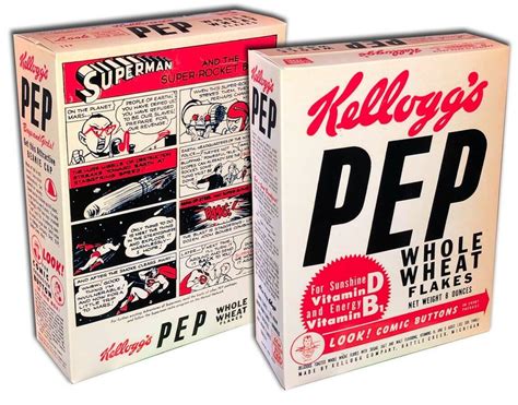 Kelloggs Pep Cereal Box Superman Box Only Ebay