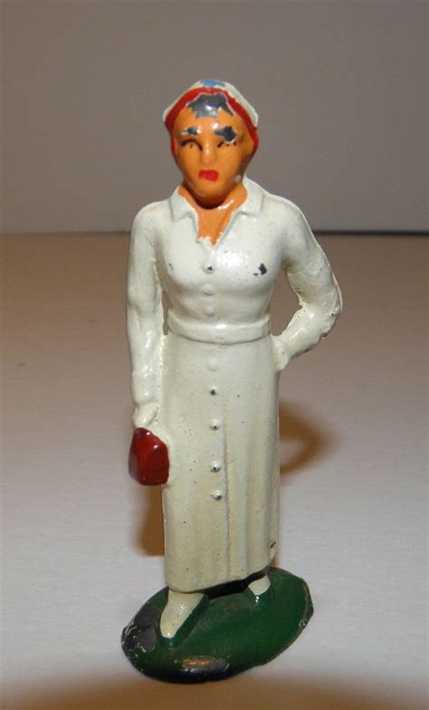Vintage Lead Barclay Red Hair Nurse Toy Figurine 744 1934 Etsy Red