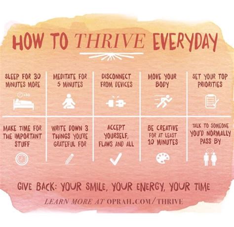 How To Thrive Everyday Raehanbobby 10millionmiler Infographic