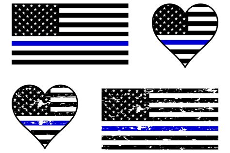 Clip Art American Flag Svg Distressed Thin Blue Line Svg American Flag