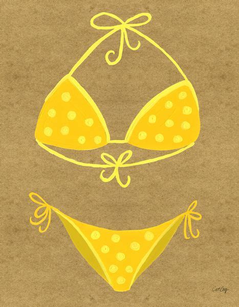 amazon com unframed bikini yellow polka dot girl fashion illustration my xxx hot girl