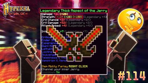 The Almighty Thick Aspect Of The Jerry Hypixel Skyblock Minecraft