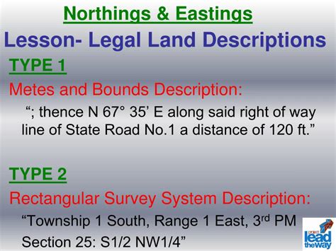 Ppt Lesson Legal Land Descriptions Powerpoint Presentation Free