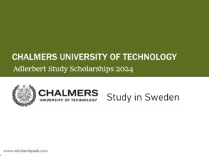 Adlerbert Study Scholarships 2024 Chalmers University Of Technology