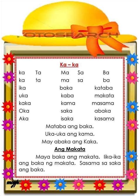 Abakada Reading Materials For Grade 1 Tagalog Peter Knights