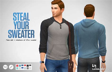 My Sims 4 Blog Henley Style Tops For Males By Lumialover Sims