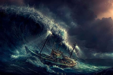 The Perfect Storm On Behance Ocean Storm Stormy Sea Perfect Storm