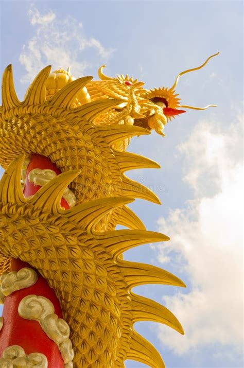 Chinese Dragon Is Reaching The Sky Stock Photo Image Of Culture Coil