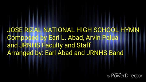 Jose Rizal National High School Hymn Youtube