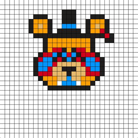 Glamrock Freddy Perler Pattern Perler Bead Pattern Bead Sprites