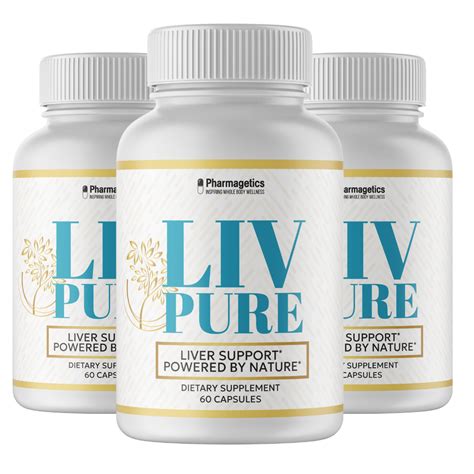 Liv Pure Capsules For Liver Detox Support Livpure 3 Bottles 180 Caps
