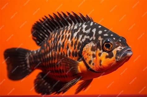 Premium Ai Image A Fish With A Black And White Spots On Its Face