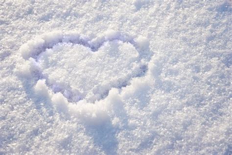 Heart On Snow Stock Image Image Of Outdoors Winter Cold 7580555