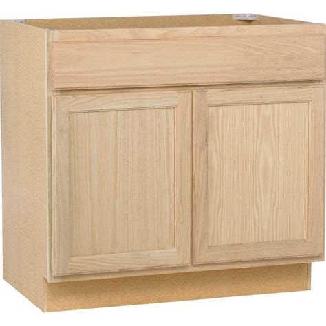Assembled 36x345x24 In Base Kitchen Cabinet In Unfinished Oak B36ohd